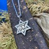 Silver Shema Israel Star Pendant Necklace