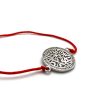 SILVER Crystal Shema Red String Bracelet