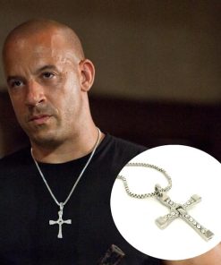Furious 7 Dominic Toretto’s 18K-GP Rose-Gold CZ Cross Pendant Necklace 4