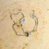 Silver Swarovski Crystal Cut-out Hamsa Bracelet